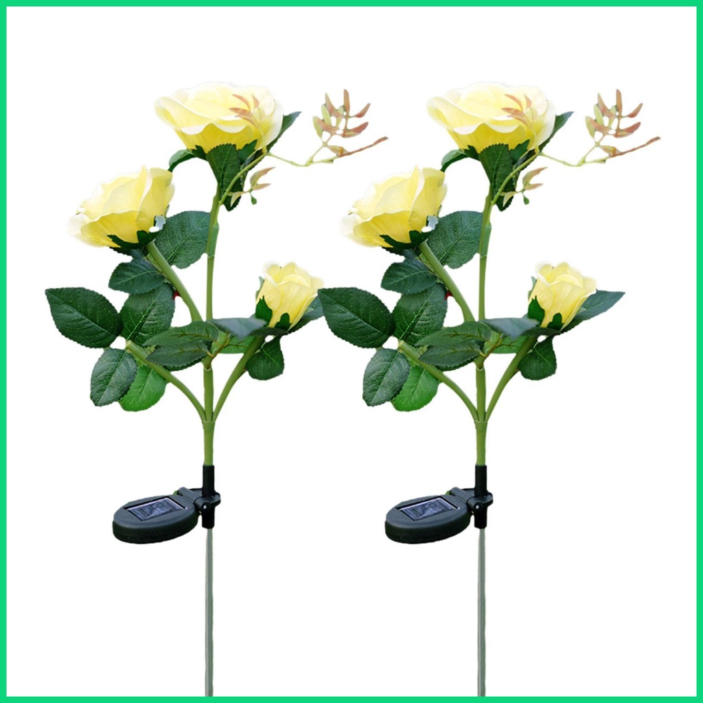 Bộ 2 Đèn LED Năng Lượng Mặt Trời Chống Thấm Nước IP55 Thay Đổi Màu Sắc 7 Màu Tiện Dụng