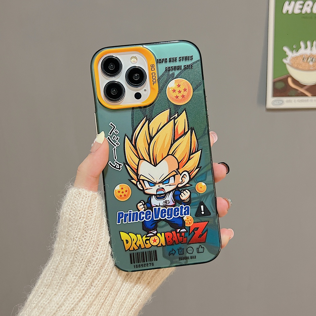 Ốp Điện Thoại Tpu Dẻo Trong Suốt Hai Mặt In Logo Super Saiyan Độc Đáo Chống Rơi Cho iPhone 11 13 12 14 Pro Max