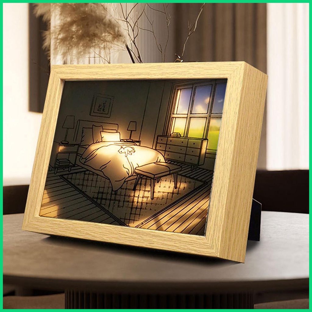 Khung Ảnh Có Đèn LED 3 Màu Sắc Tương Phản Độc Đáo