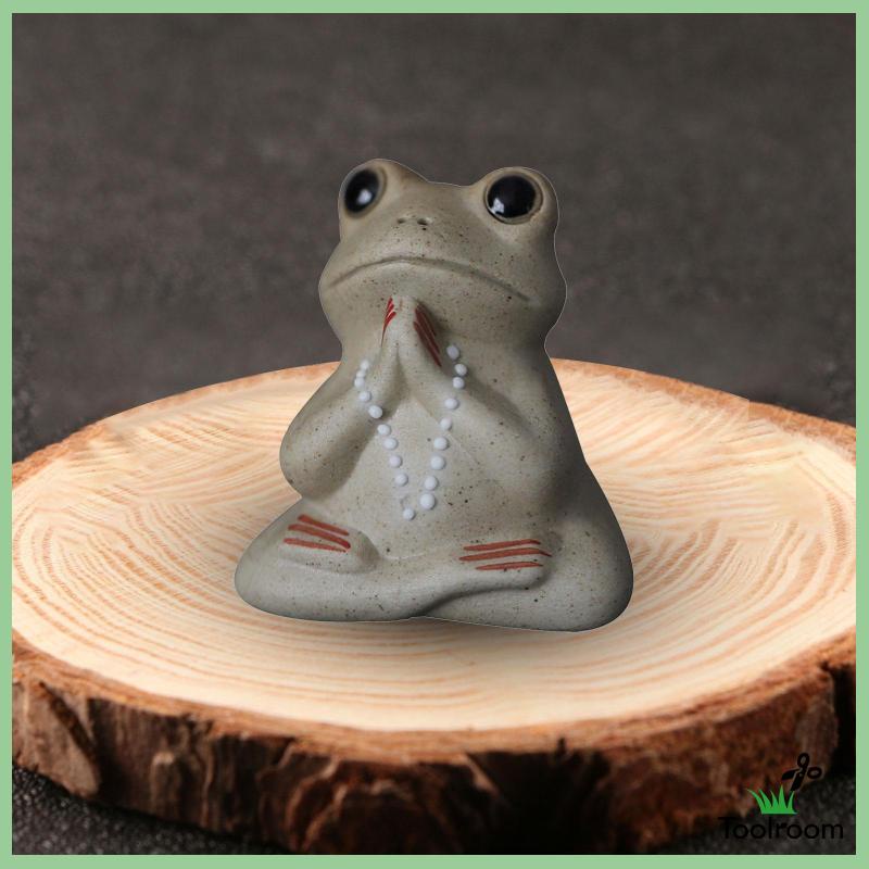 Mô Hình Tượng Ếch Thú Cưng Cỡ Nhỏ Bằng Gốm Thanh Lịch