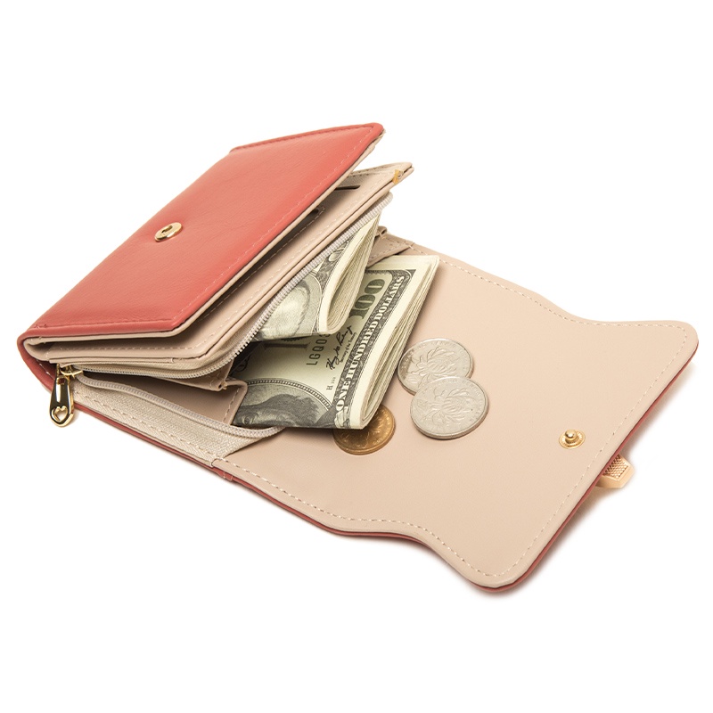 Ví Da Pu Mềm Nhỏ Xinh Thời Trang Cho Nữ