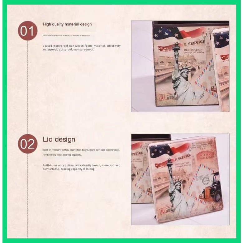 Hộp Đựng Đồ Đa Năng In Họa Tiết Hoạt Hình Cổ Điển Có Thể Gấp Gọn Tiện Dụng