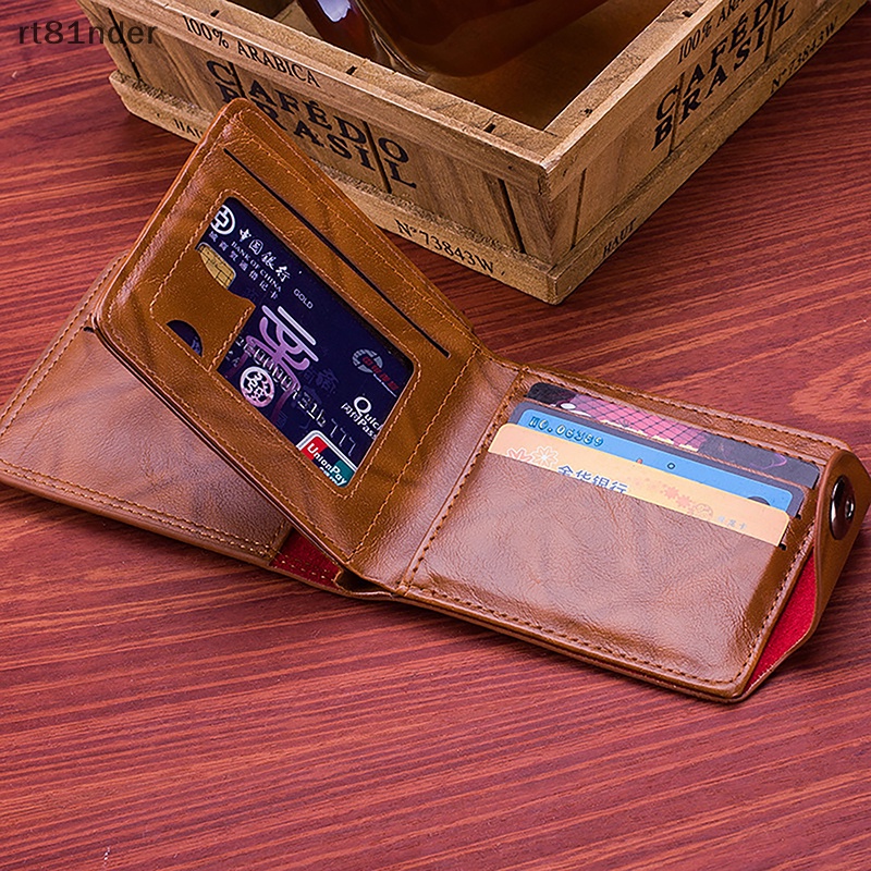 Rt Ví Da PU Chất Lượng Cao Có Ngăn Đựng Thẻ Tín Dụng Và Tiền Đô La Thời Trang Cho Nam n