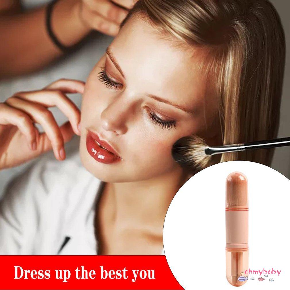 [Ready] Bộ Cọ Trang Điểm Có Thể Thu Vào Di Động 4 Trong 1 Bột Cao Cấp Phấn Mắt Phụ Kiện Làm Đẹp [Z/10]