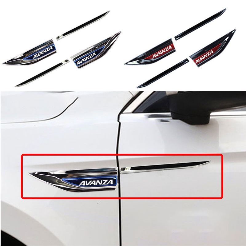 FENDER 1 Bộ Miếng Dán Logo Bằng Thép Không Gỉ Trang Trí Cửa Xe Hơi Toyota Avanza