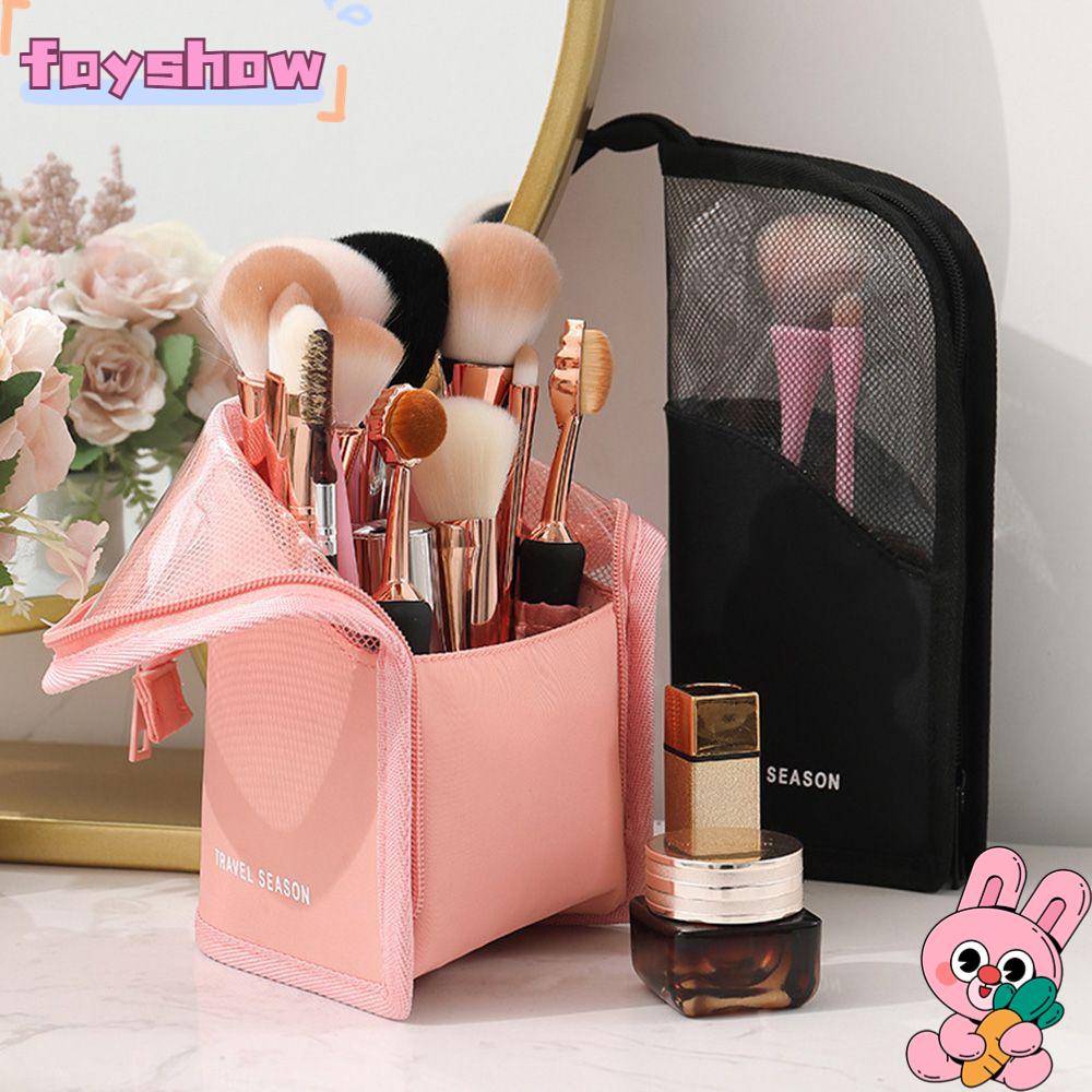 Túi Đựng Mỹ Phẩm Cỡ Lớn Có Khóa Kéo Đứng Tiện Dụng