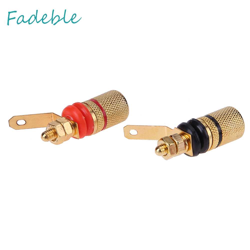 Set 2 Ổ Cắm Bắp Chuối Mạ Vàng 4mm