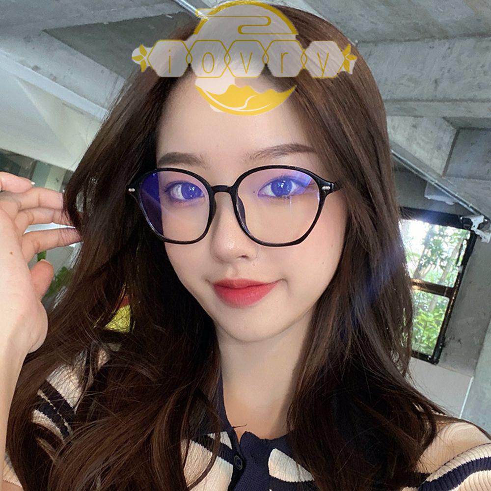 Mắt Kính Gọng Oval Họa Tiết Da Báo Chống Ánh Sáng Xanh Thời Trang Phong Cách Hàn Quốc