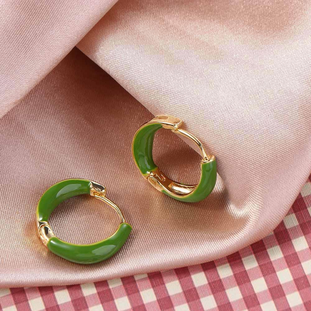 Khuyên Tai Vòng Tròn Phong Cách Hàn Quốc Vintage Đơn Giản