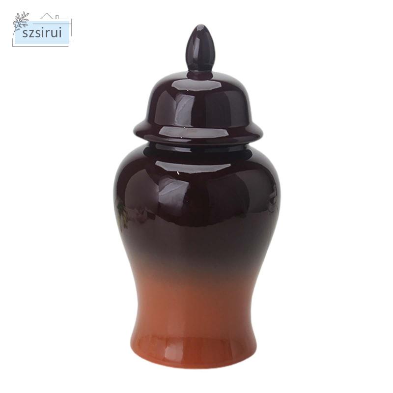 Lọ Sứ Đựng Trà Có Nắp Đậy Kích Thước 7x14inch Tiện Dụng