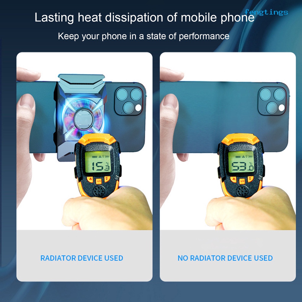 Quạt Tản Nhiệt Đa Năng Màu Đen RGB F18 Di Động Kèm Đèn RGB Và Cổng USB Cho Chơi Game