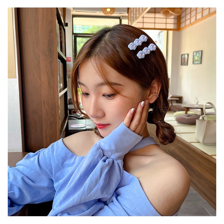 Kẹp Tóc Hình Đám Mây Mặt Cười Dễ Thương Phong Cách Hàn Quốc Cho Nữ