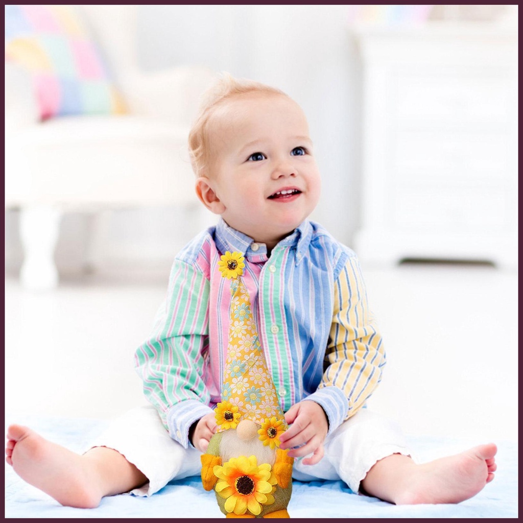 Búp Bê Nhồi Bông Hình Hoa Hướng Dương / Chú Lùn Không Mặt Trang Trí Mùa Hè