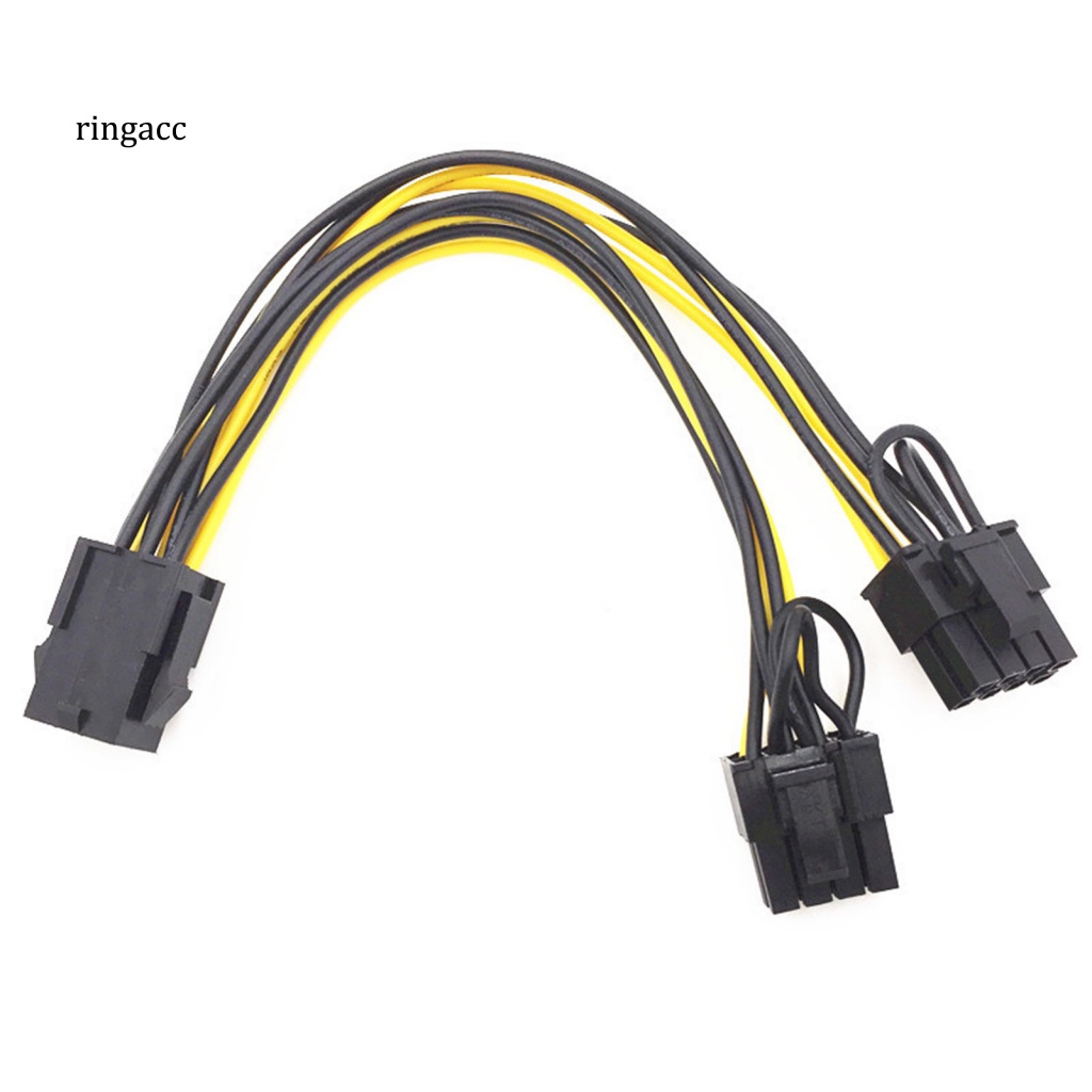 Dây Cáp Mở Rộng Chuyển Đổi Nguồn Điện 20cm 6Pin Sang Dual 8Pin Dành Cho Máy Tính PC