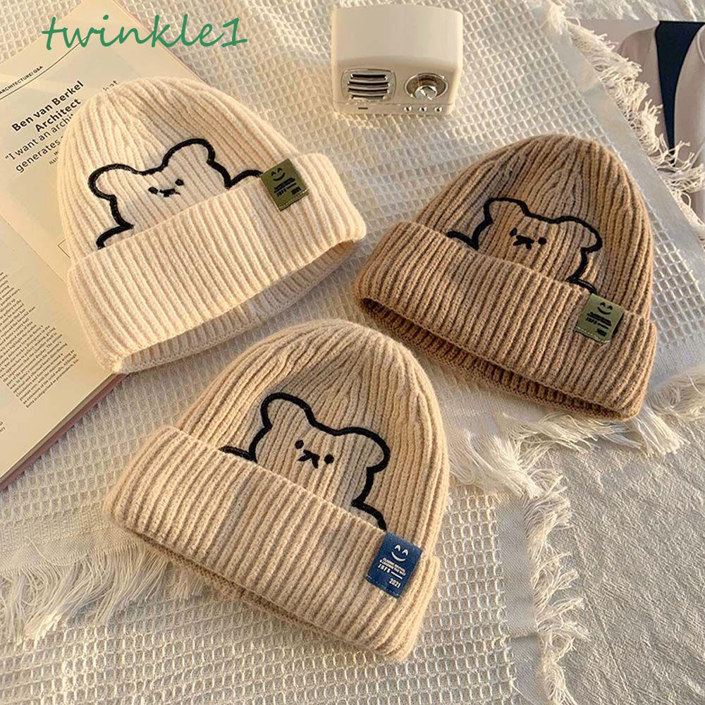 Mũ Len Beanie Họa Tiết Kẻ Sọc Đơn Giản Thời Trang Thu Đông Cho Nữ