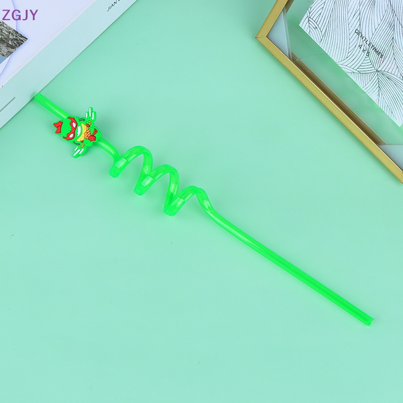 Set 2 / 6 Ống Hút Họa Tiết Hoạt Hình Dễ Thương Trang Trí Tiệc Sinh Nhật Cho Bé Mới