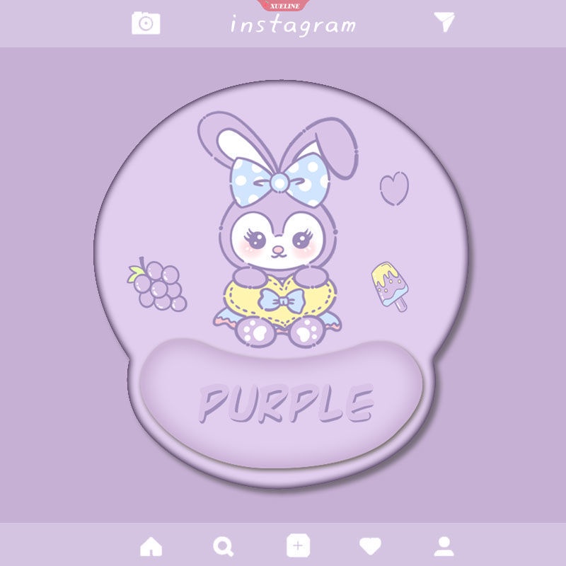 Miếng Lót Chuột Máy Tính Có Đệm Silicone 3D Hình Kuromi Mymelody