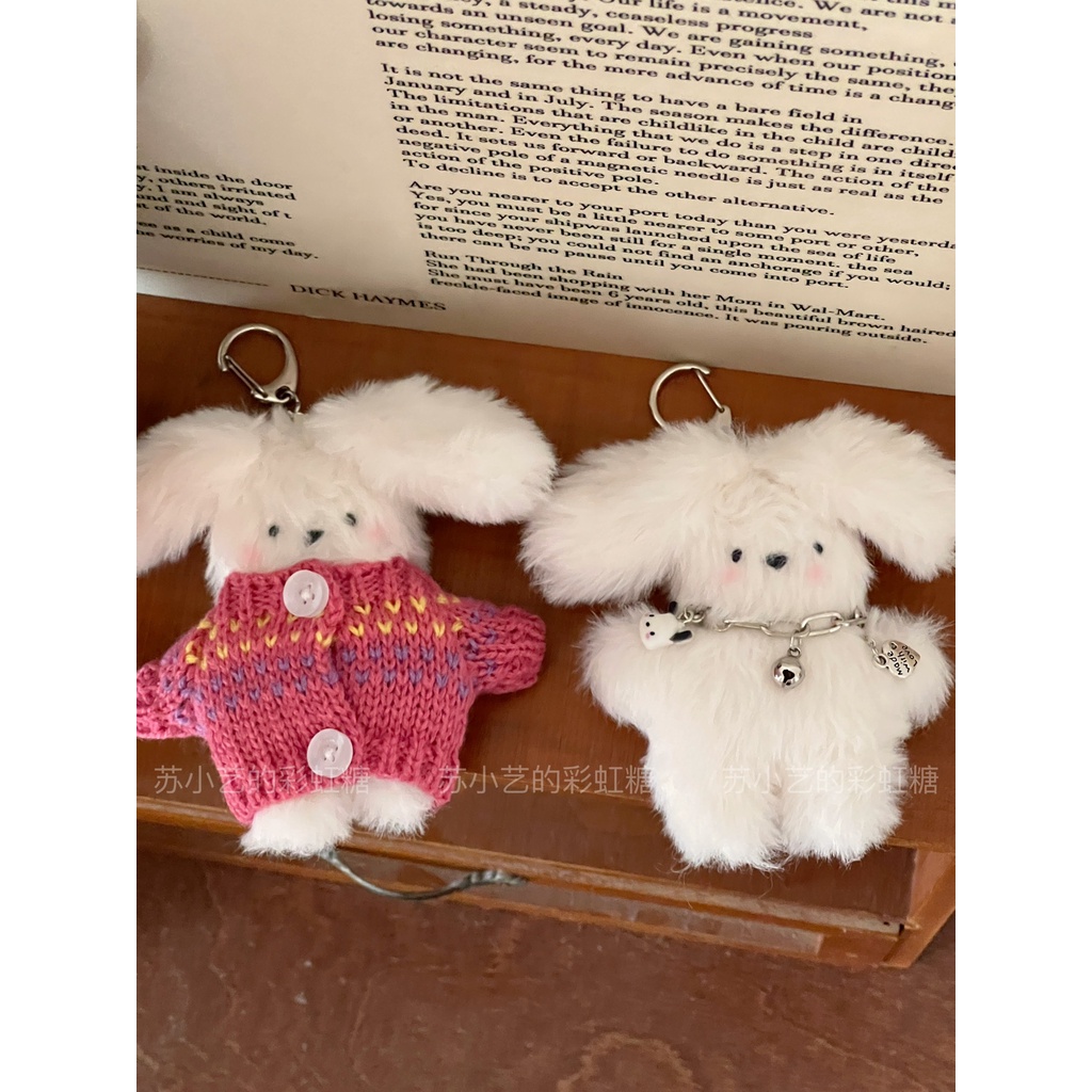 Móc Khóa Thỏ Nhồi Bông Dễ Thương