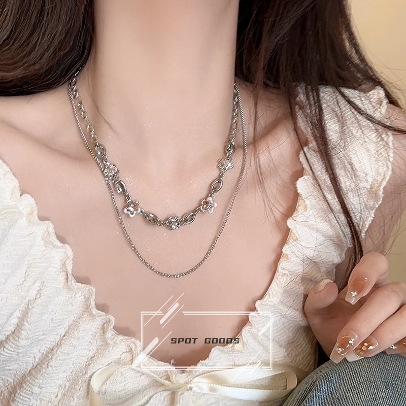 Vòng cổ Hai Lớp Mặt Hình Lọ Gia Vị Sang Trọng Cho Nữ