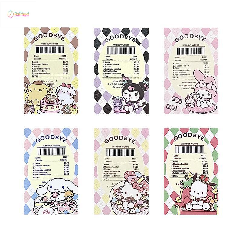 💜SANRIO Set 20 Miếng Dán Họa Tiết Vé Máy Bay Hoạt Hình Trang Trí Quà Tặng