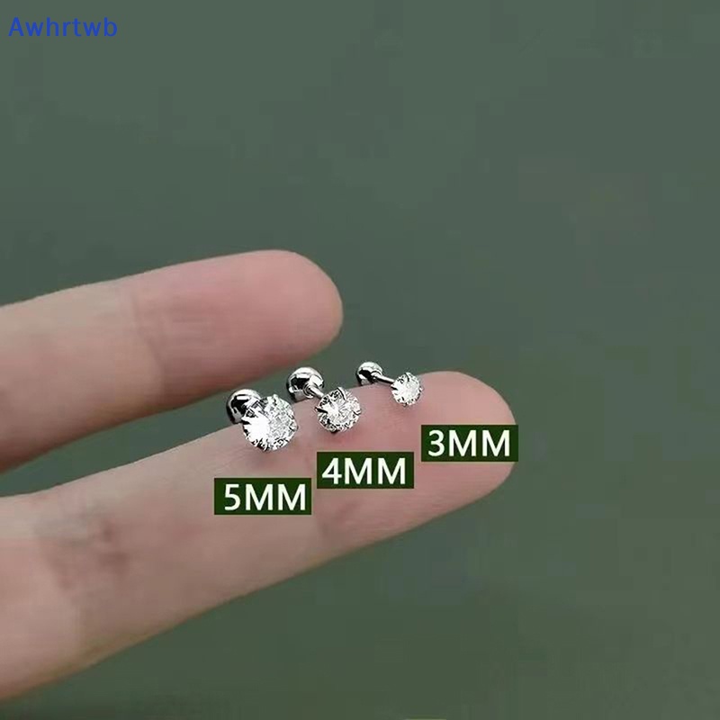 1 Đôi Khuyên Tai Đính Đá Zircon Dạng Xoắn Ốc Cho Nữ Mới