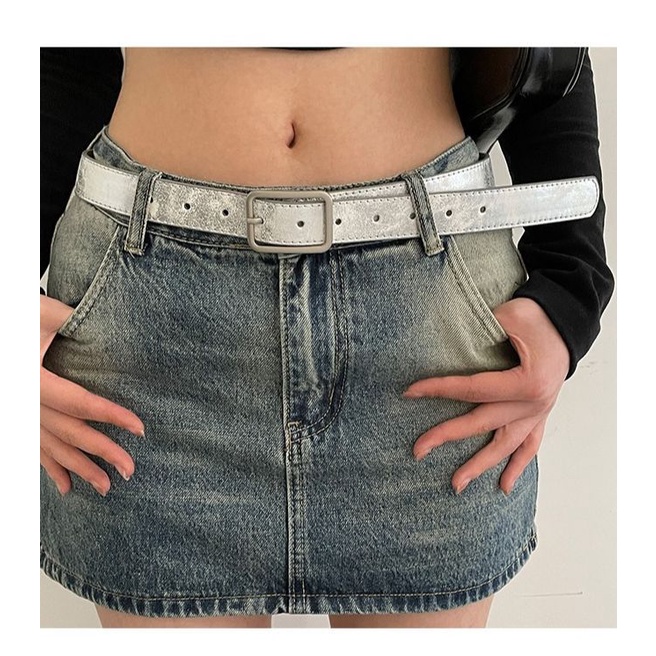 Thắt Lưng Màu Đen Phong Cách Instagram Retro Hàn Quốc Cá Tính Cho Nữ