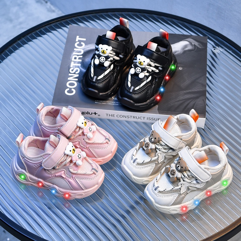 Giày Thể Thao Có Đèn Họa Tiết Hoạt Hình Thời Trang Xuân Hè 2023 Cho Bé