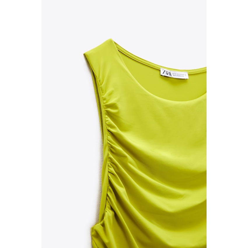 Áo ba lỗ xếp nếp Zara chính hãng