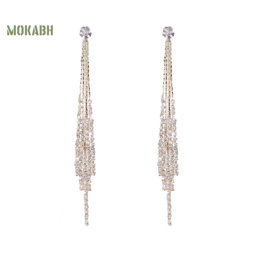 1 Đôi Bông Tai Tua Rua Dát Đá Sang Trọng