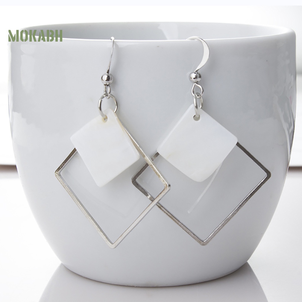 1 Cặp Bông Tai Dáng Dài Hình Vỏ Sò Thời Trang Thanh Lịch Thoải Mái