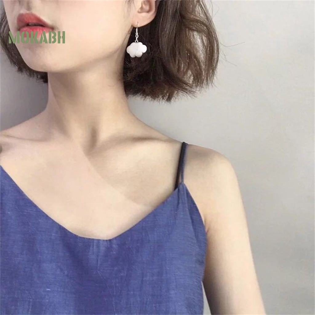 1 Đôi Bông Tai Hình Đám Mây Hoạt Hình Màu Kẹo Ngọt Thời Trang Hàng Ngày