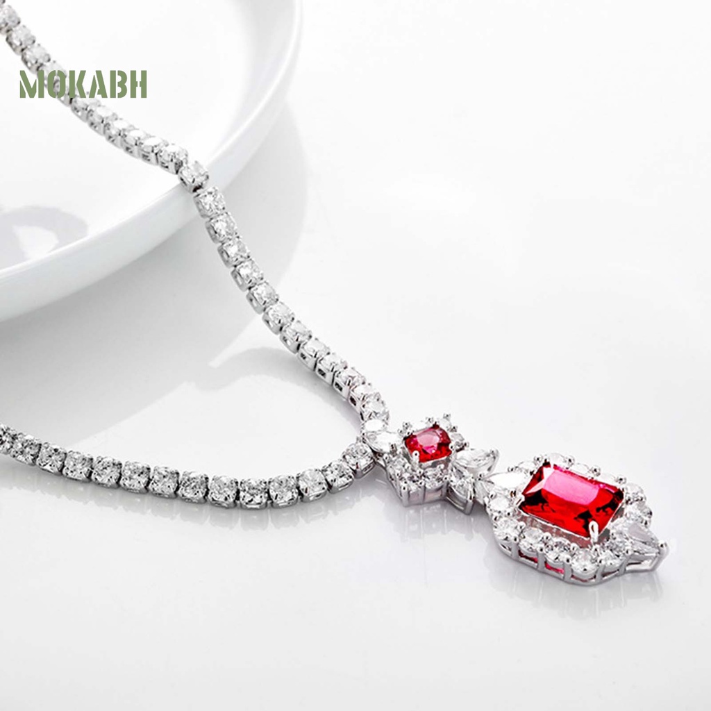 [Mới] 1 Set Vòng cổ Và Bông Tai Hình Khối Lập Phương Sang Trọng Thanh Lịch Cho Ngày Đặc Biệt