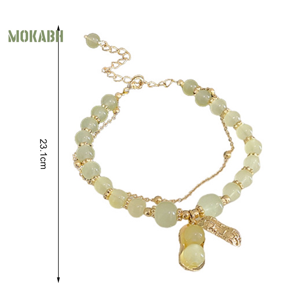 Vòng Đeo Tay Hai Lớp Chuỗi Hạt Thời Trang Xinh Xắn Cho Nữ