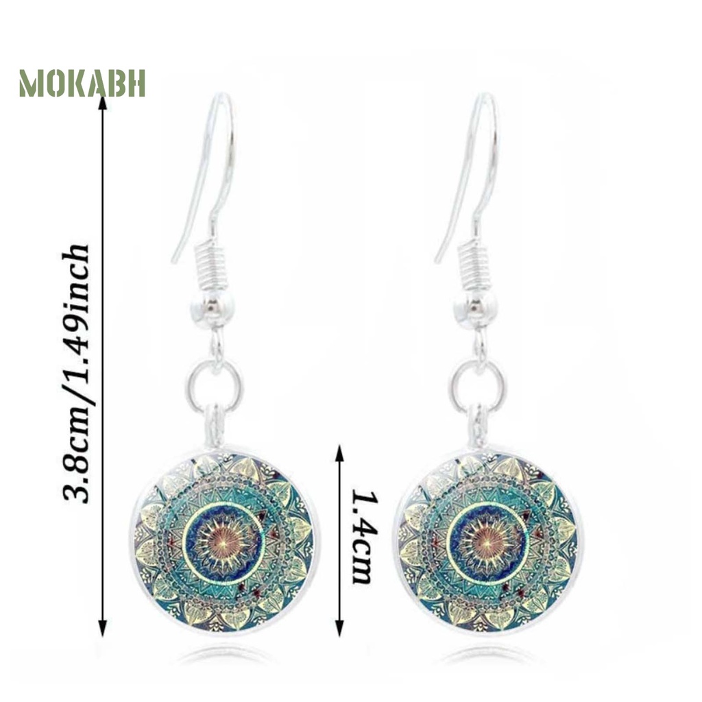 Bộ Vòng cổ + Bông Tai Họa Tiết Mandala Chống Mài Mòn