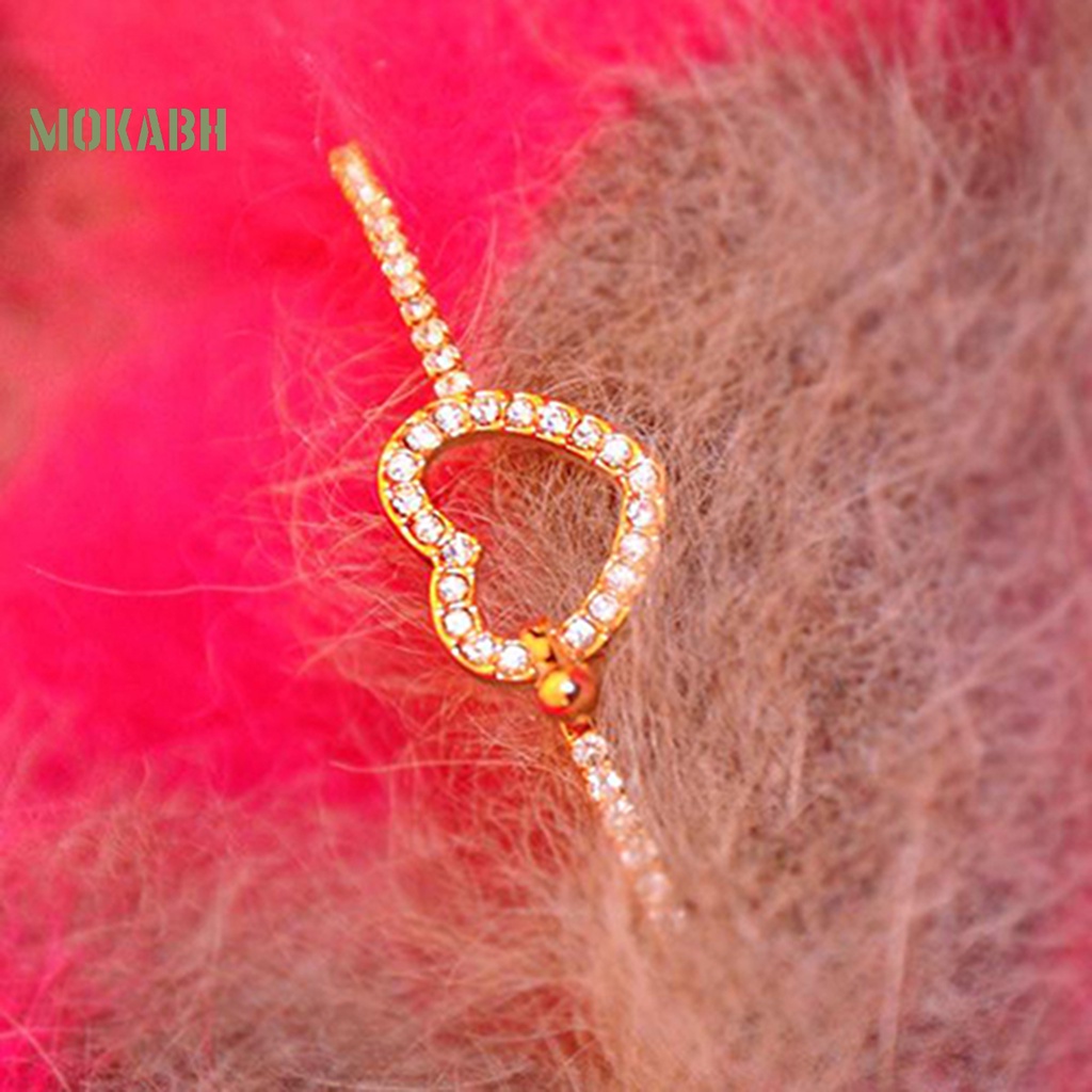 (Hot) Vòng Tay HợP Kim ĐíNh Đá HìNh Tim Sang TrọNg