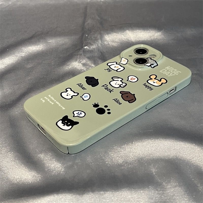 Ốp Điện Thoại Cứng Siêu Mỏng Họa Tiết Cún Hoạt Hình 1412 Cho iPhone13promax AG3F