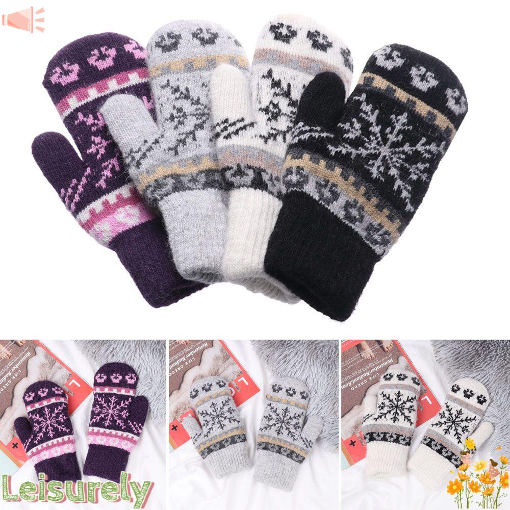 Găng Tay Len Dày Dặn Giữ Ấm Thiết Kế Mới Thời Trang Dành Cho Nữ
