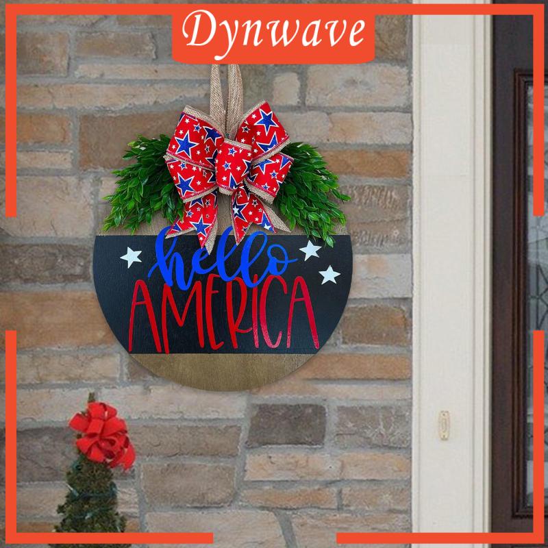 [Dynwave] Vòng Hoa 4TH of Welcome Sign Patriotic Trang Trí Ngày Độc Lập