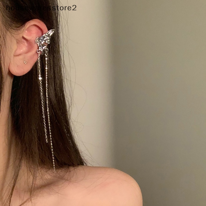 Bông Tai Dáng Dài Hình Bướm Thời Trang Hàn Quốc Dành Cho Nữ [housewaresstore2]