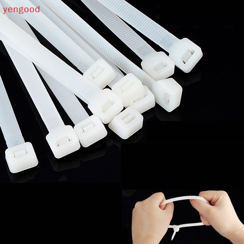 Set 100 Dây nylon Buộc Cáp Tự Khóa Kích Thước 3X200 Chuyên Dụng