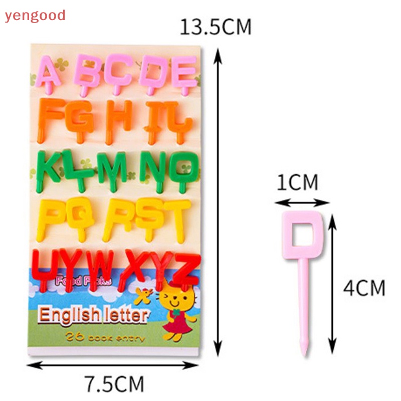 Bộ Nĩa Ăn Trái Cây 26 Chữ Cái Hình Động Vật Dễ Thương Cho Bé