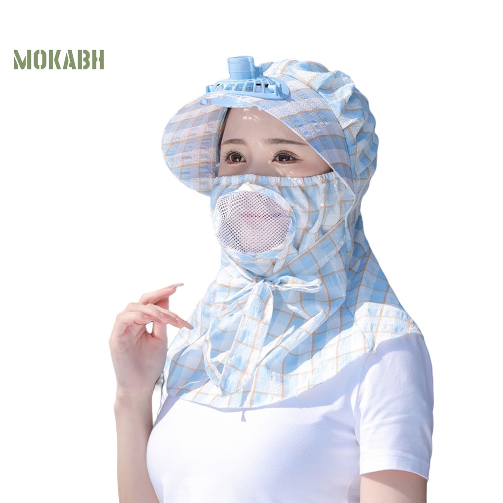 [Mok Abh] Quạt Điện Làm Mát Thoáng Khí Có Thể Sạc Lại Dùng Khi Đi Xe Đạp Mùa Hè Cho Nữ