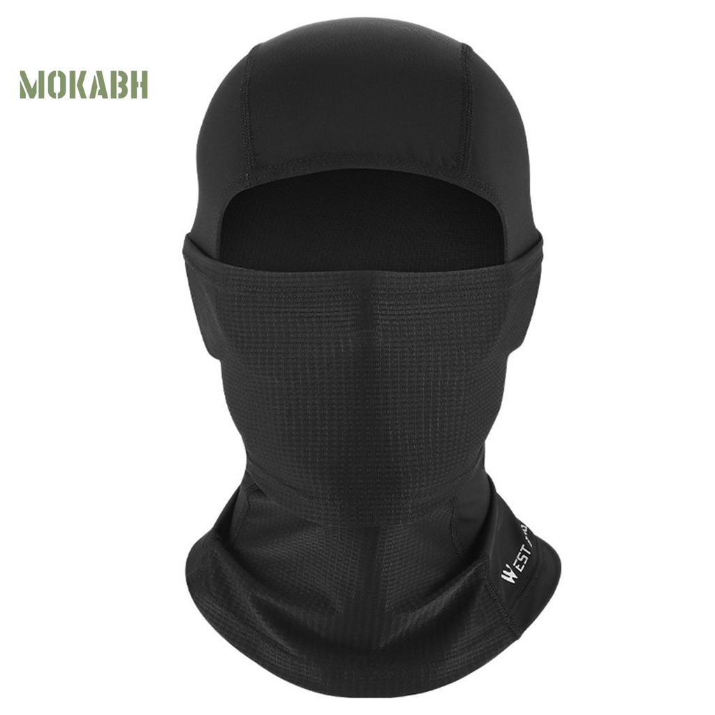 [Mok] Khăn Trùm Đầu Thoáng Khí Mềm Mại Co Giãn Tốt Chống Gió Hình Vuông Bằng Lụa Lạnh Dùng Khi Đi Xe Đạp