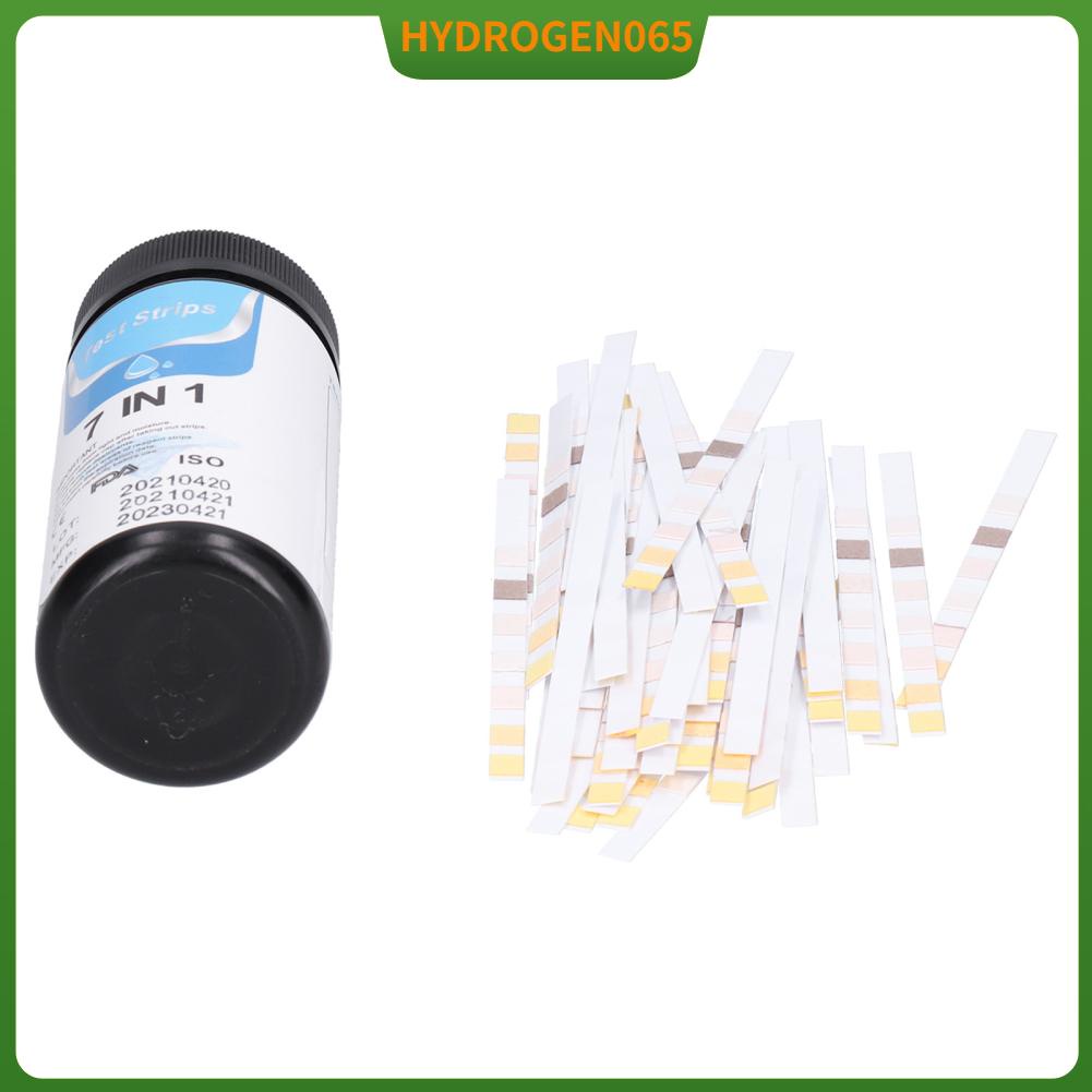 Hydrogen065 Bộ 50 Giấy Kiểm Tra Chất Lượng Nước 7 Trong 1 Đa Năng PH Thử Cho Bể Bơi Cá