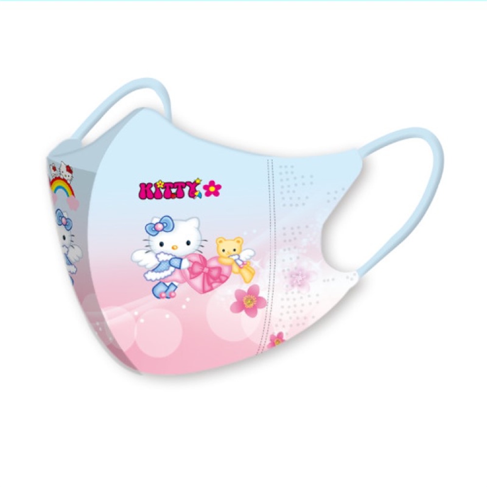 SANRIO Set 10 Khẩu Trang 3D Hình Mèo Kitty Kuromi Cinnamoroll Dễ Thương Dùng Một Lần Bảo Vệ Cho Bé Gái