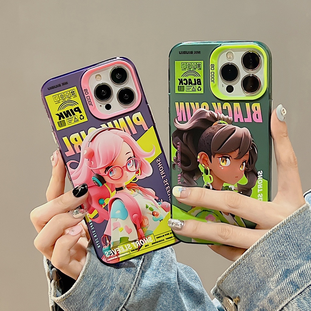 Ốp Điện Thoại TPU Mềm Họa Tiết Hoạt Hình Hai Mặt Cho iPhone 11 13 12 14 Pro Max