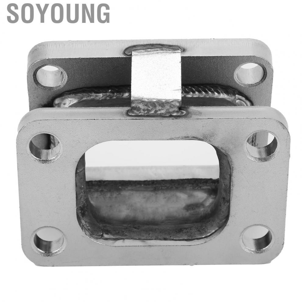 Soyoung Turbo Manifold Flange  Practical T3 To T4 Adapter Stainless Steel for Car
