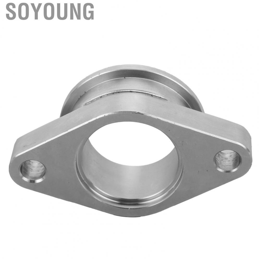 Soyoung Car V Band Flange  2 Bolts Turbo Adapter Stainless Steel Lightweight for Most 38mm Wastegate