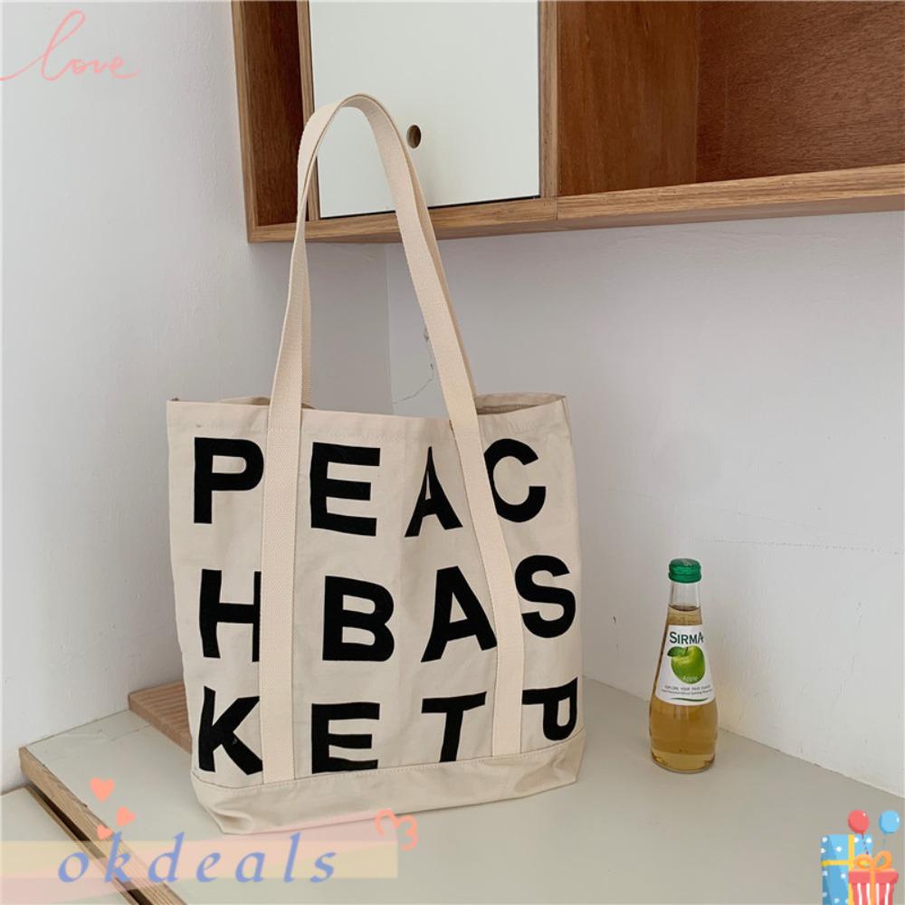 Túi Xách Tote Cỡ Lớn Mềm Mại In Họa Tiết Hoạt Hình Phong Cách Harajuku