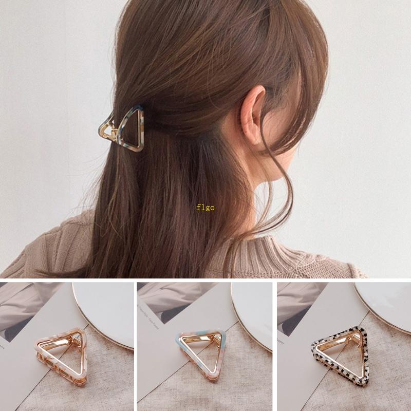 Flgo Kẹp Tóc Đuôi Ngựa Hình Tam Giác Khoét Lỗ Rỗng Thời Trang Cho Nữ